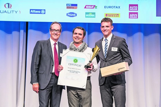 Lors de cette Journée des garagistes, on a également rendu hommage aux garages ayant réalisé le plus de contrôles  CheckEnergieAuto en 2016. Cette année, c’est le Garage Moderne SA de Bulle qui avait une longueur d’avance. DR