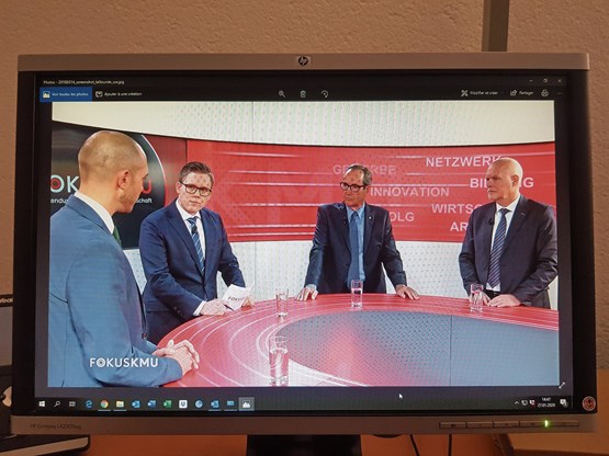 Une émission datant de 2018 et diffusée depuis le Salon de l’Auto à Genève. Le magazine de l’usam passe désormais sur six chaînes régionales. Photo: Arch/FOKUS KMU